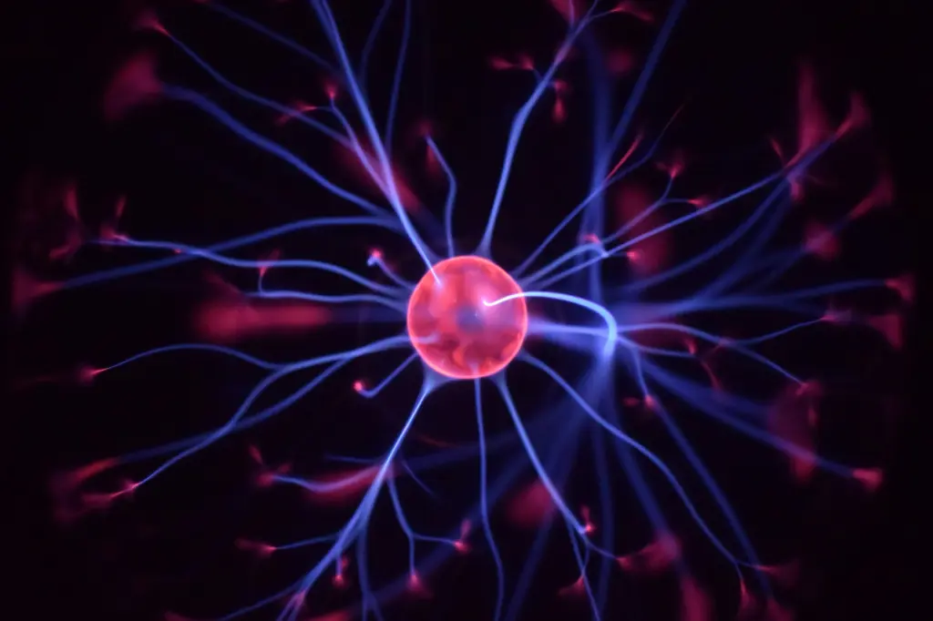Bright plasma filaments showing how thoughts send out energetic signals