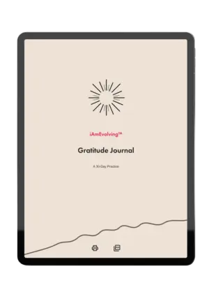 Free 30-day gratitude journal printable PDF cover