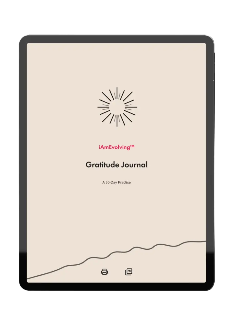 Free 30-day gratitude journal printable PDF cover