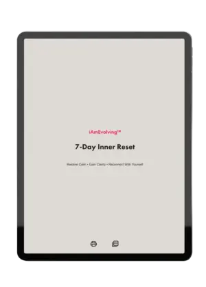 7-Day Inner Reset cover — minimalist guided reset by iAmEvolving