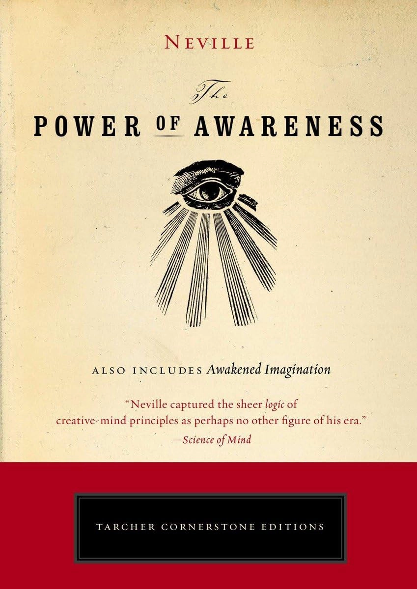 The Power of Awareness by Neville Goddard book cover — assumption, identity, and consciousness