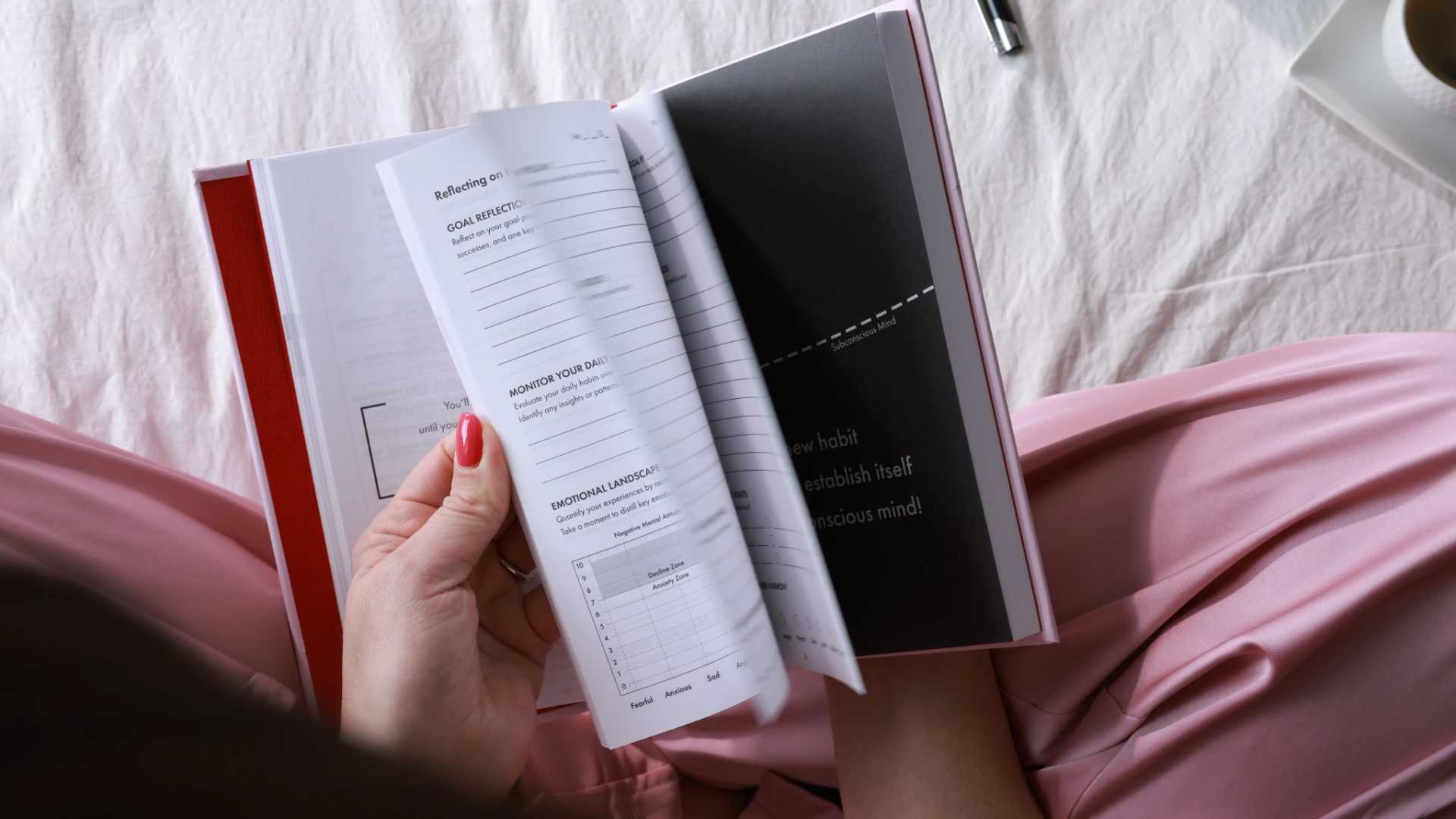 iAmEvolving Journal open showing daily prompts — best habit tracker journals guide