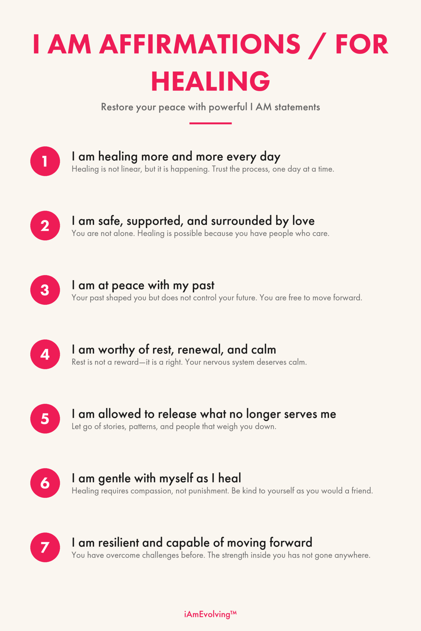 I AM Affirmations for Healing and Inner Peace — iAmEvolving™