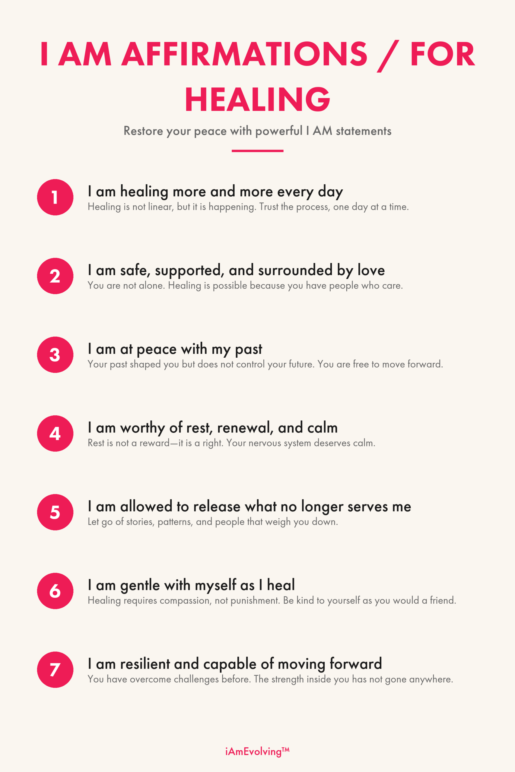 7 I AM Affirmations for Healing and Inner Peace