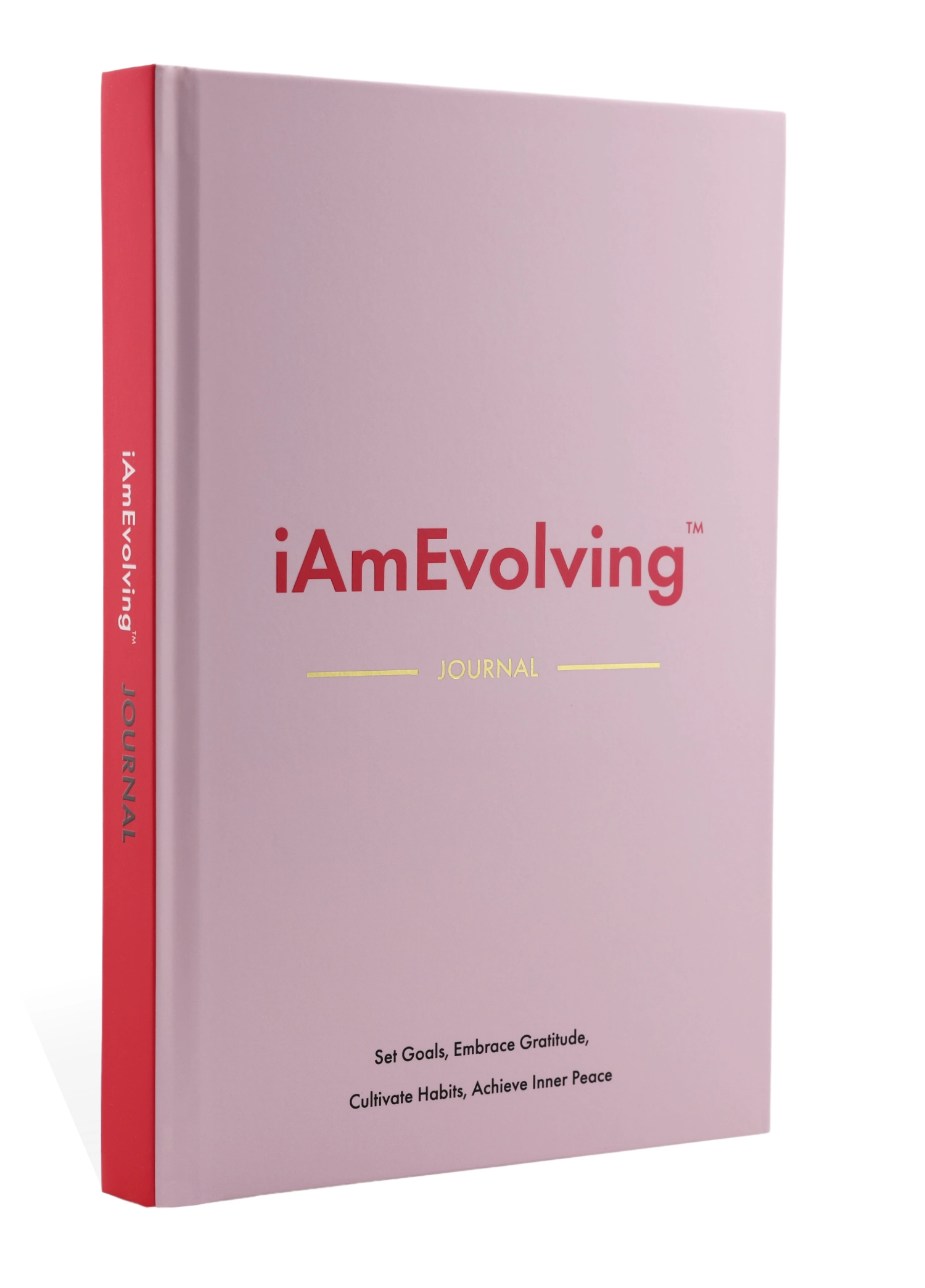 iAmEvolving Journal misty rose cover — best affirmation journal with daily intention-setting prompts