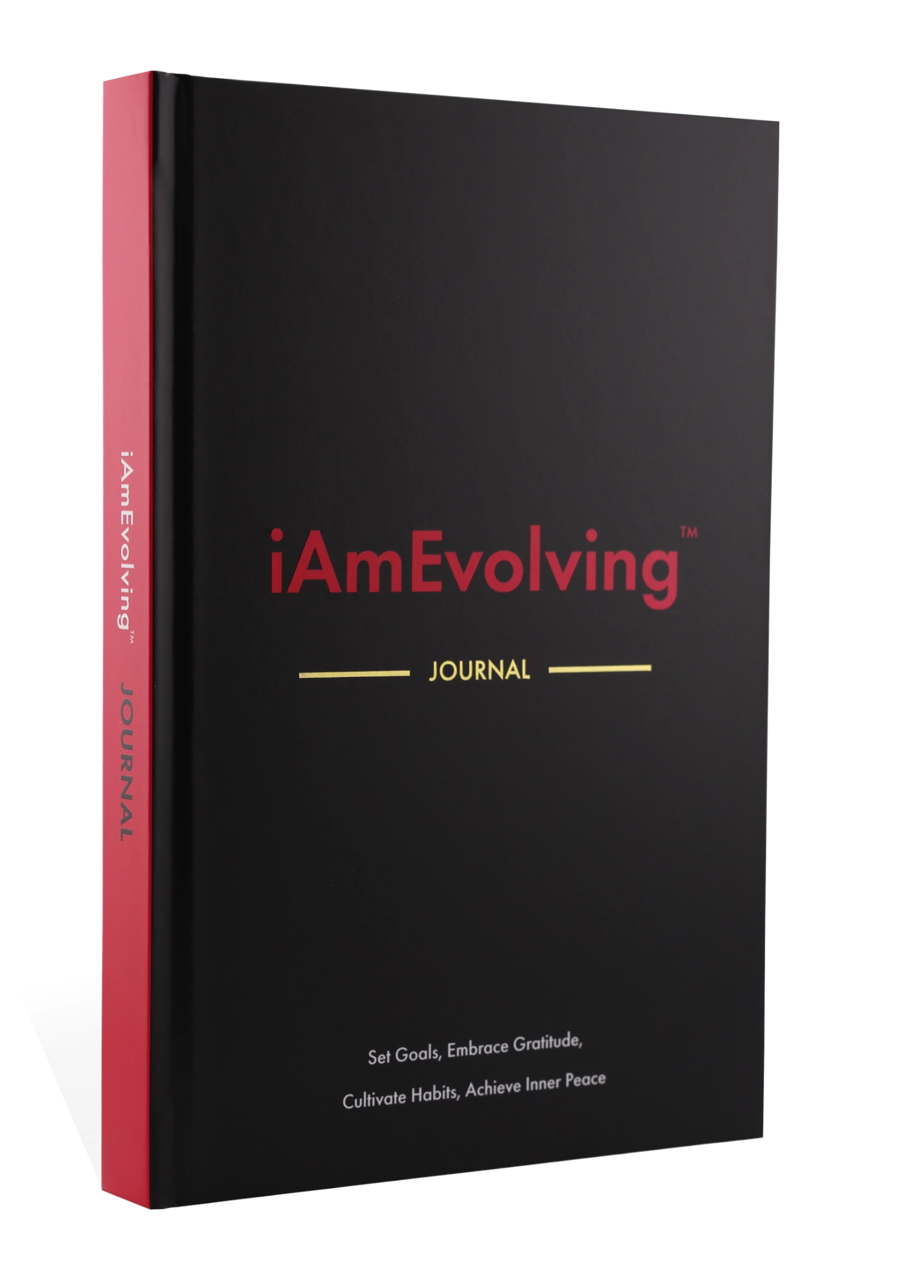 iAmEvolving Journal black cover — best journal for men with structured daily growth prompts