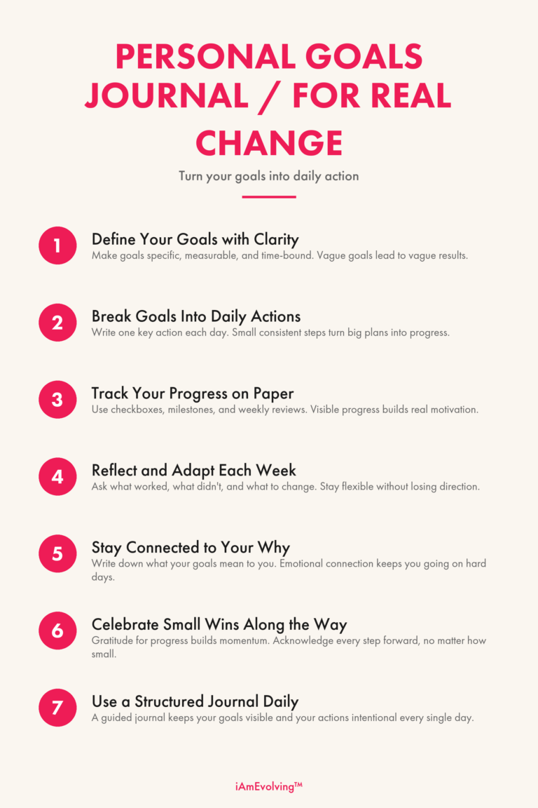 Personal Goals Journal: 5 Steps to Real Change