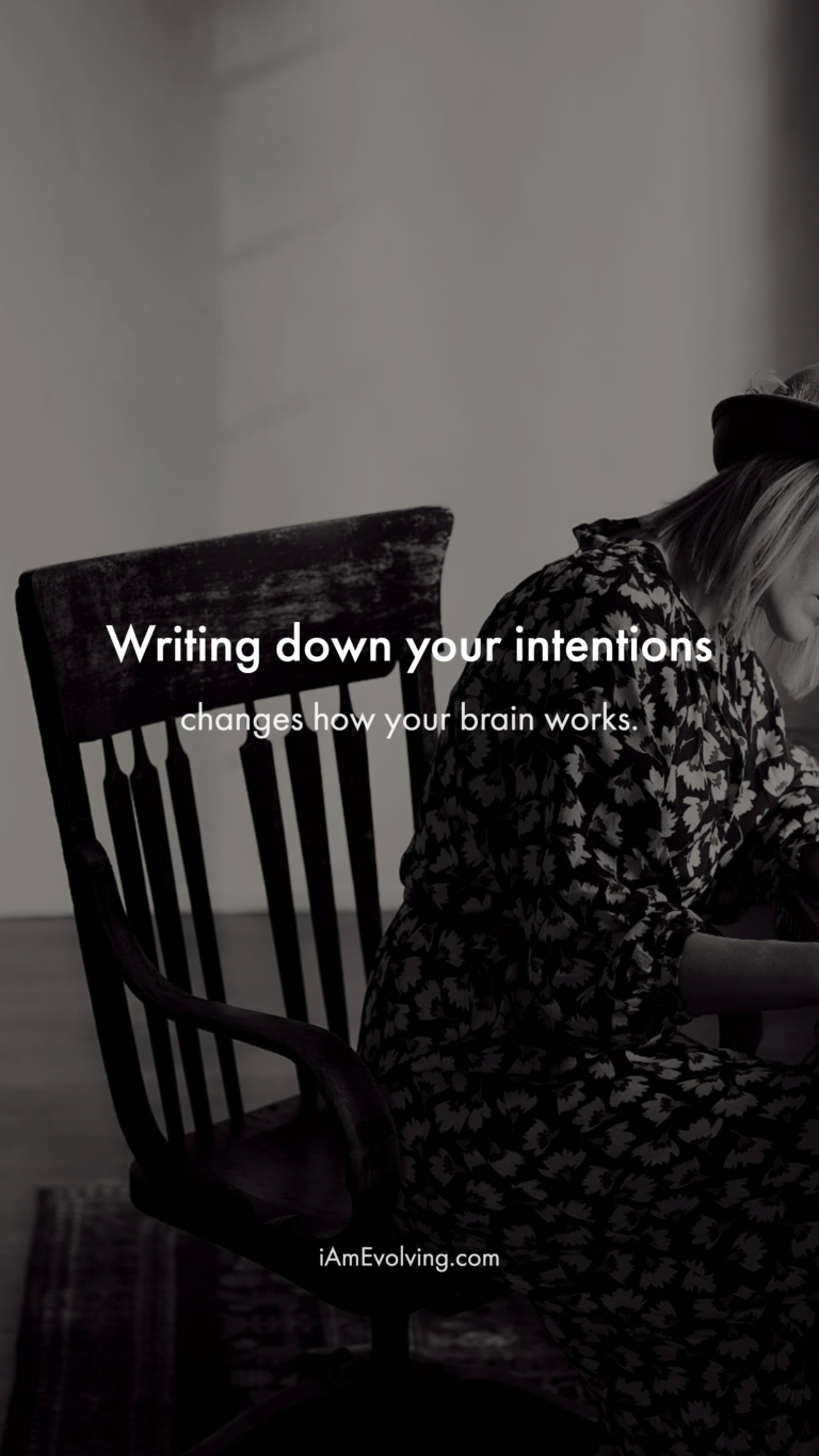 Writing Down Your Intentions — Slide 1