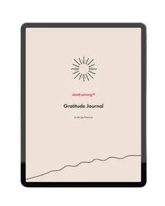 Free 30-day gratitude journal PDF cover — A 30-Day Practice by iAmEvolving