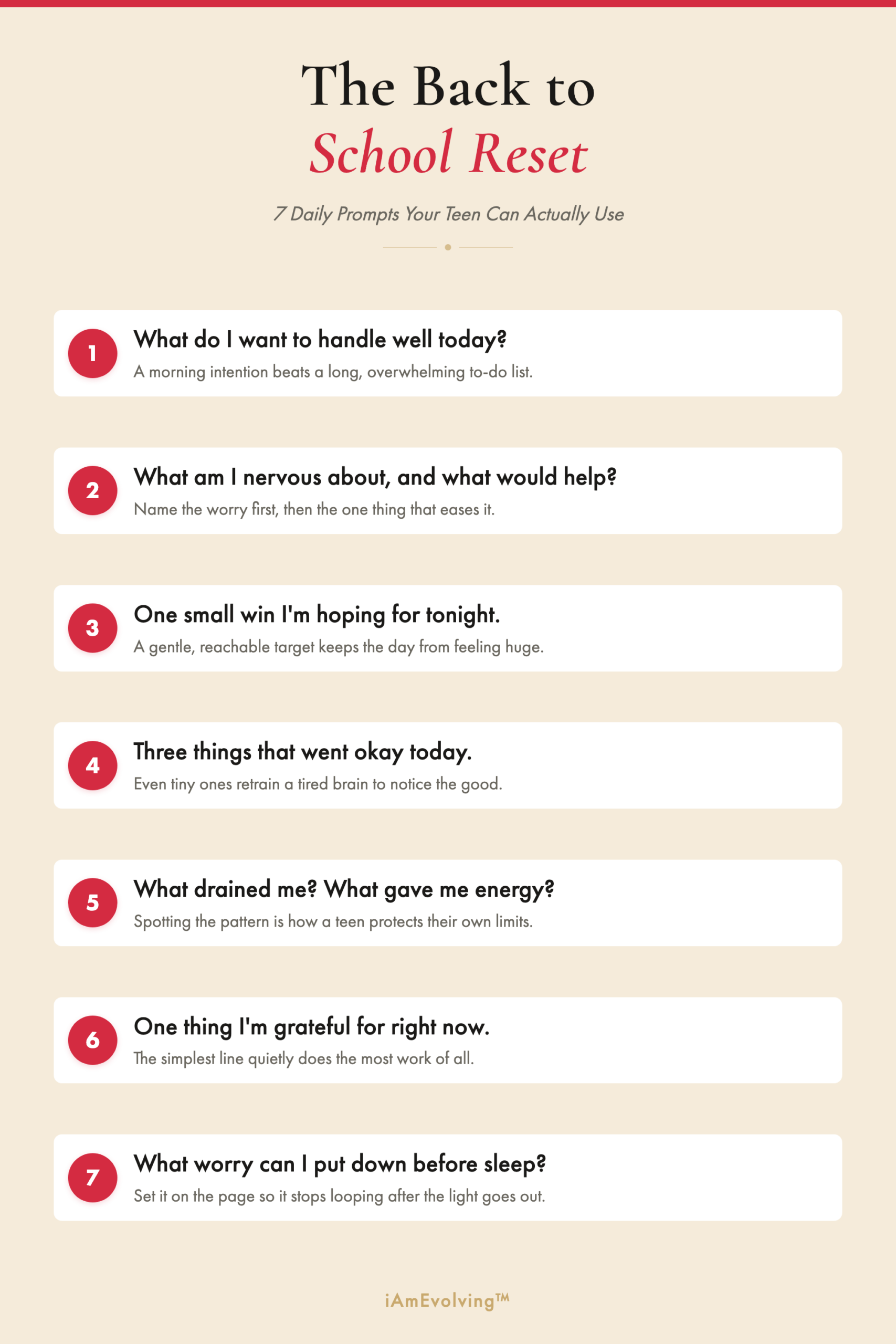 The Back to School Reset: 7 daily journaling prompts to help your teen start the school year grounded
